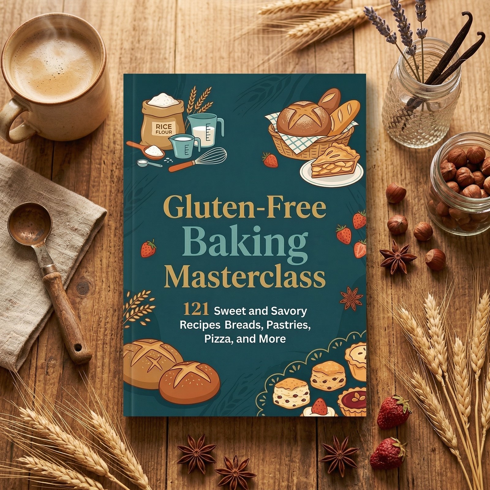 Gluten-Free Baking Masterclass: 121 Sweet and Savory Recipes for Breads, Pastries, Pizza, and More